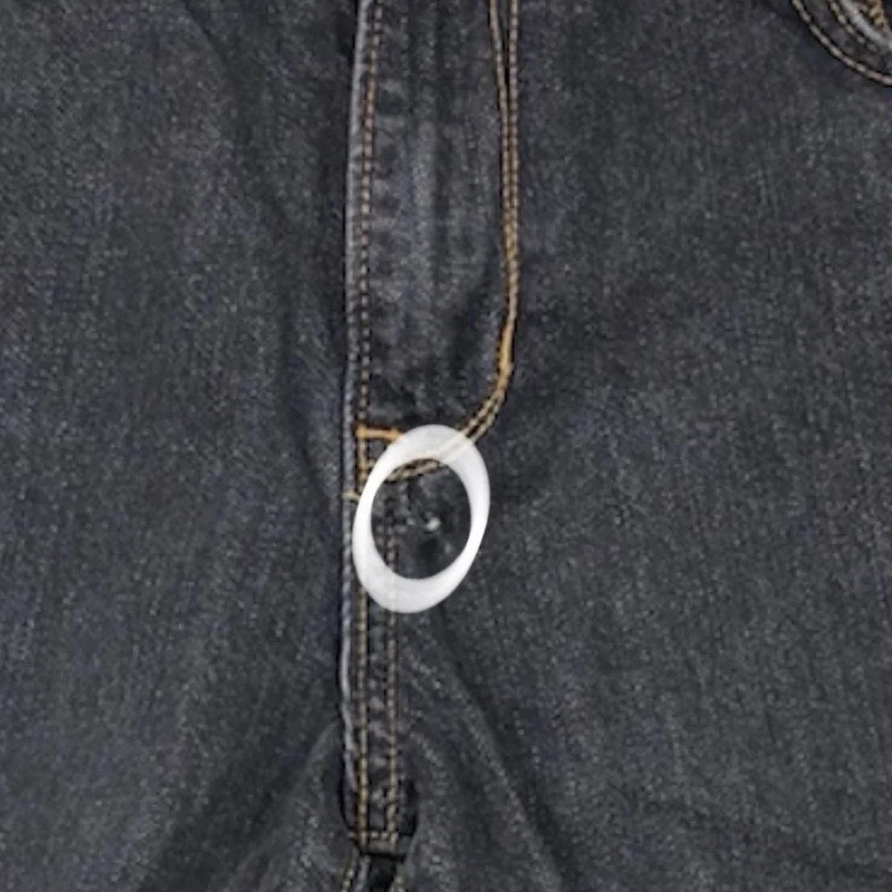 Old Navy Boys Husky Black Denim Adjustable Waist Tabs Bootcut Jeans
